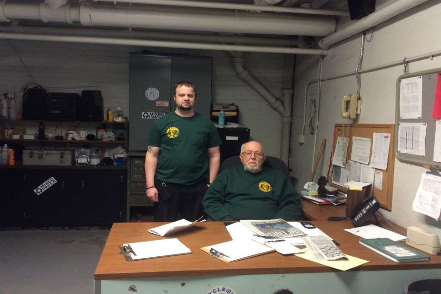 COURTEOUS CUSTODIANS: Here are the two generous and thoughtful men at the custodian HQ