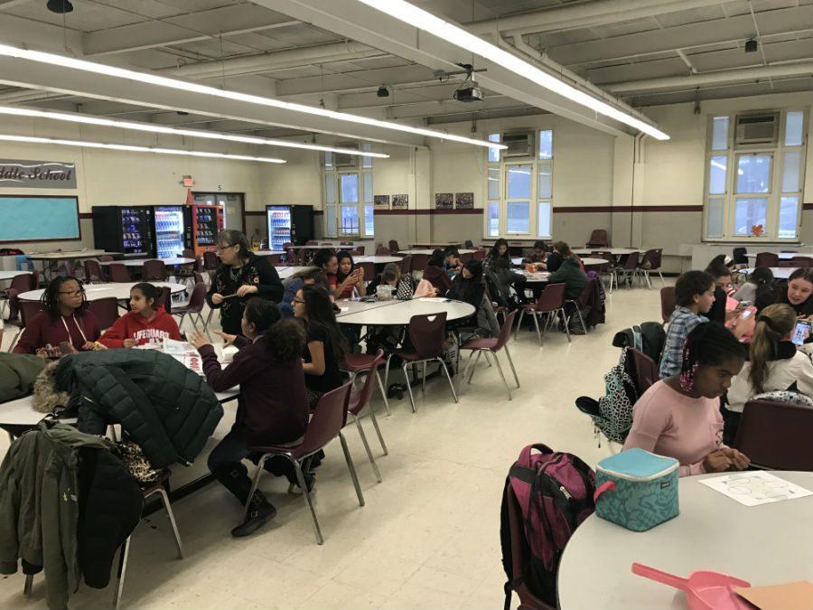 Mural Club members plan their part of the new mural