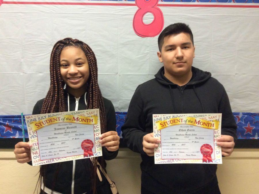 8th Grade Students of the Month: Jasmine Bennett and Ethan Garro