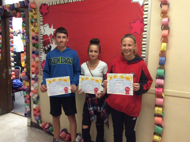 NOVEMBER STUDENTS OF THE MONTH:  All around thoughtful and kind students of the month.