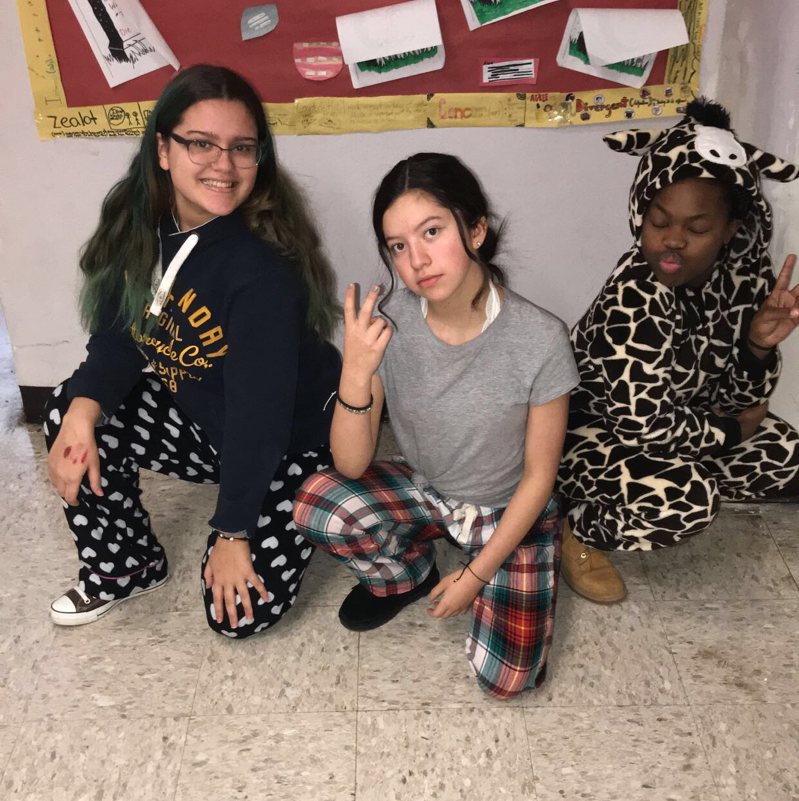 WMS JOURNALISM STUDENTS DRESS UP FOR PAJAMA DAY TO SHOW SCHOOL SPIRIT