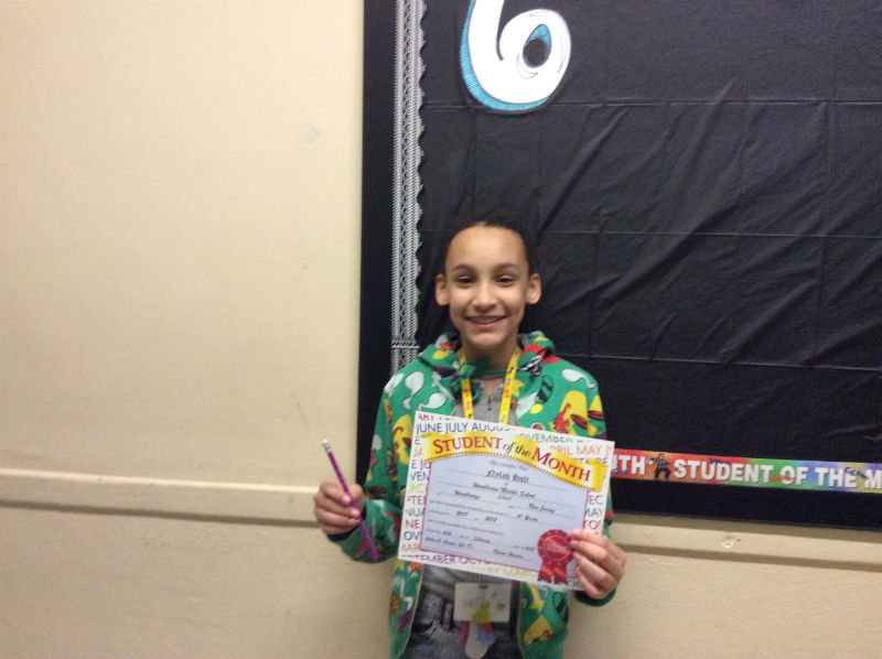 NYLAH HOLT FEBRUARY STUDENT OF THE MONTH