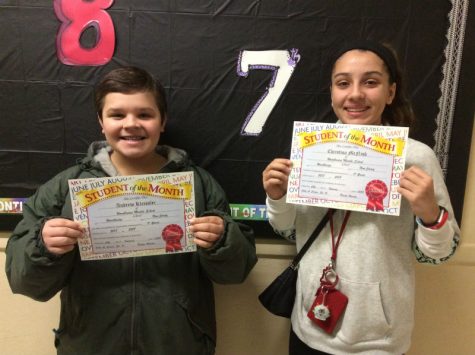 With Dedication comes Recognition for the 7th Grade Students Of The Month.
