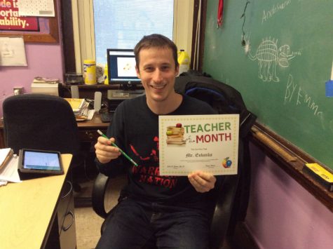 Mr. Eubanks achieves the February teacher of the month award