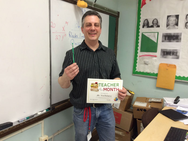 MR.VANANTWERP March TEACHER OF THE MONTH