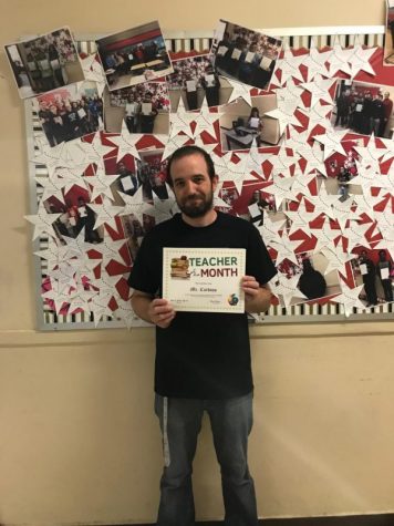 Mr. Cardoso says it feels “gratifying” to win the May 8th grade TOTM award