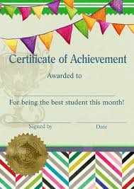 MAY STUDENTS OF THE MONTH:certificate for student of the month