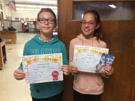 Perseverance pays off for September 6th grade students of the month