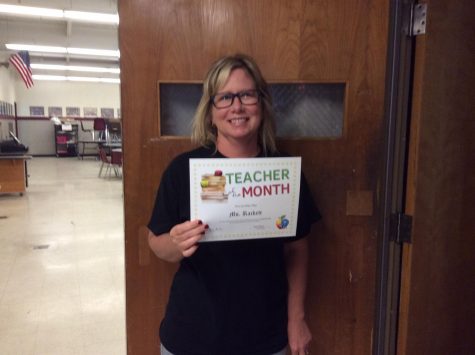 Mrs. Rackett wins 8th grade teacher of September!
