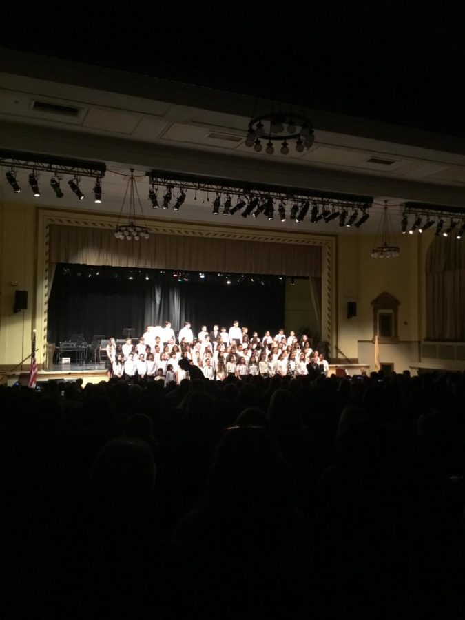 Chorus students sing their piece