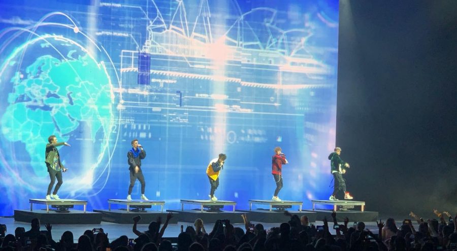 Why Don’t We singing Big Plans on the Radio City Music Hall stage.