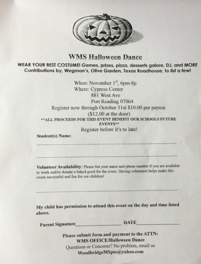 WMS Halloween Permission Slip 