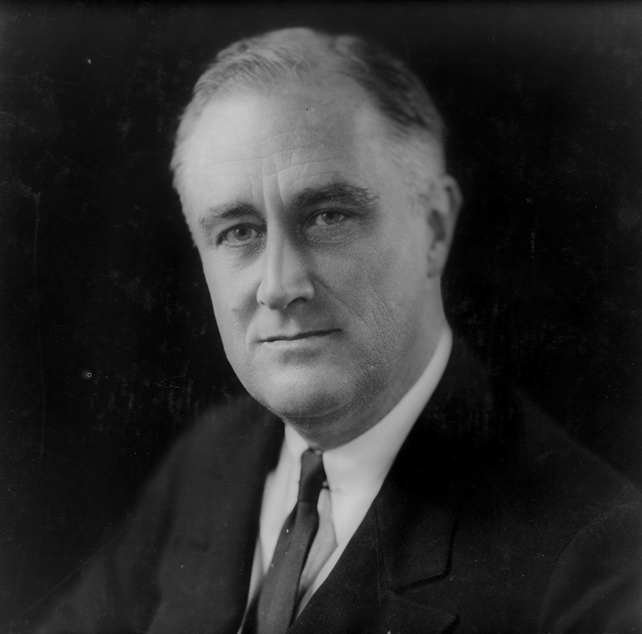 Photo labeled for non-commercial reuse via https://commons.wikimedia.org/wiki/File:Franklin_Delano_Roosevelt_1933.png under the Creative Commons Liscense