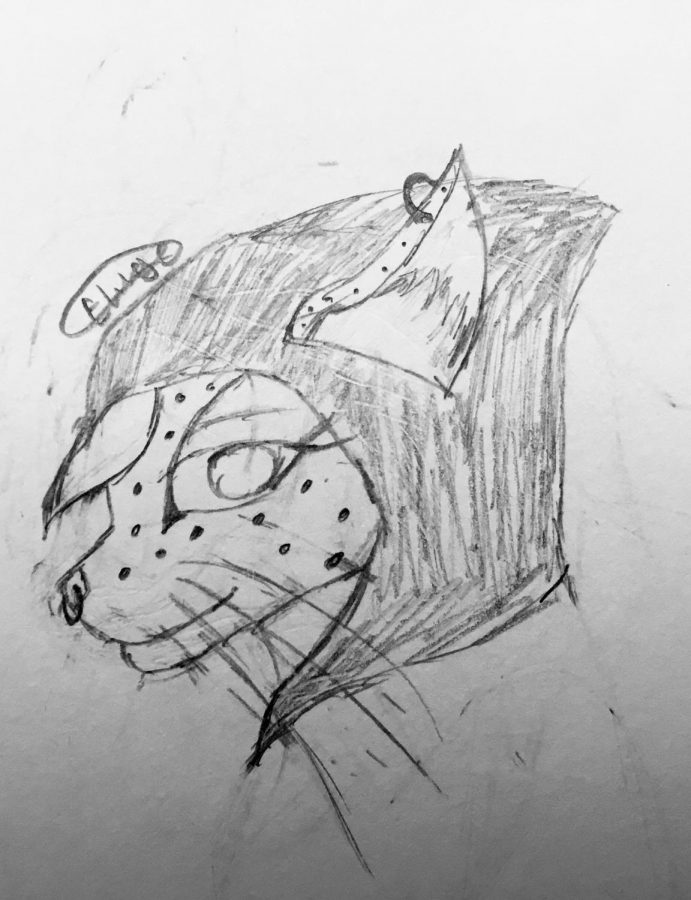 This is practice for animals and side profiles. I decided t do a tabaxi, cat person, as a rogue. 