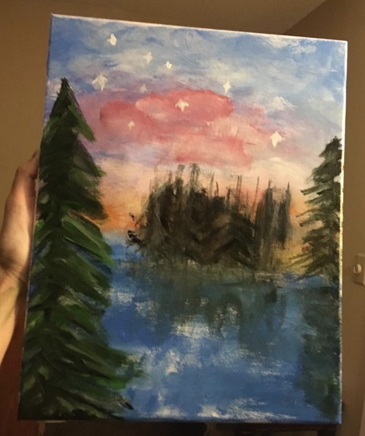 painting of sunset