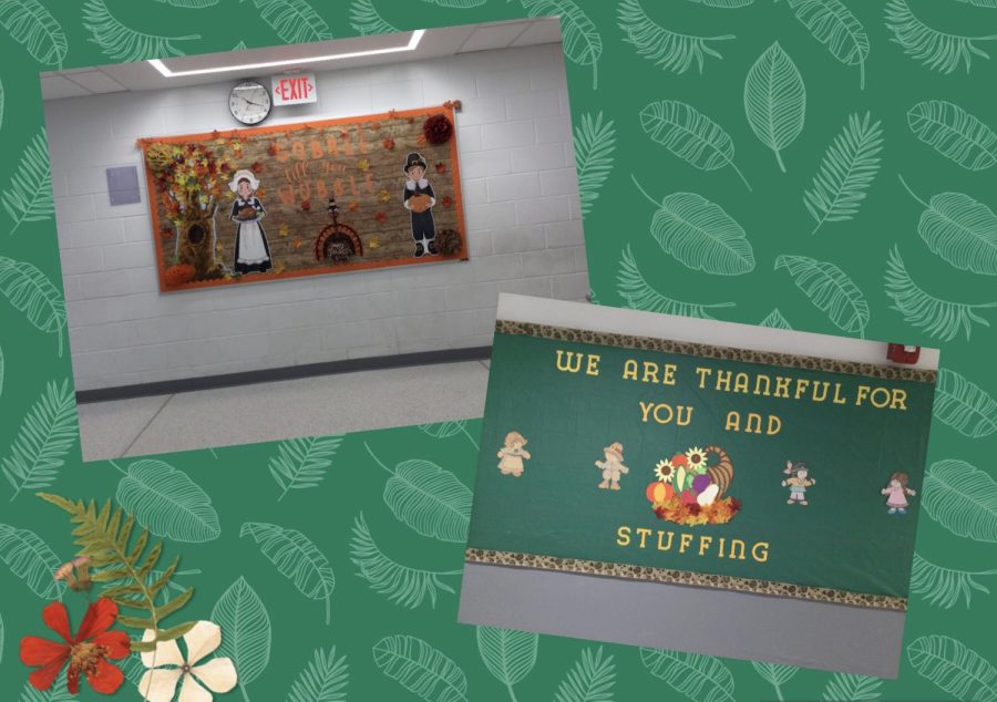 GOBBLE TILL YOU WOBBLE: The WMS Thanksgivng inspired bulletin boards. 
