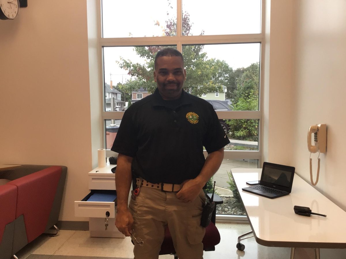 Officer Derrick Sims is hard at work creating a positive environment at WMS.