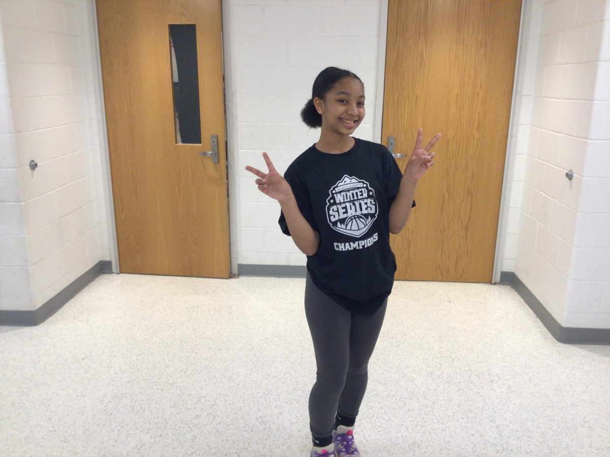 Laila Shakoor, WMS student, poses for a picture