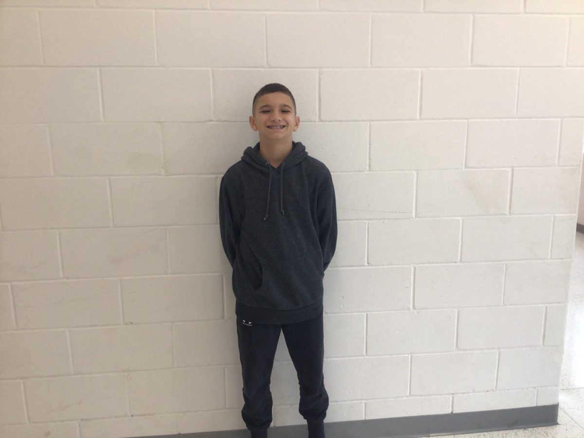 Dylan Dwyer poses for a picture at WMS.