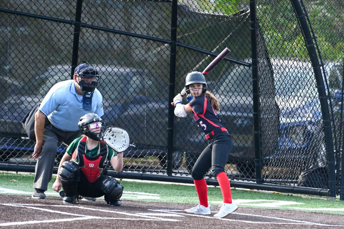 Isabella Seno sets up, ready to hit the ball.