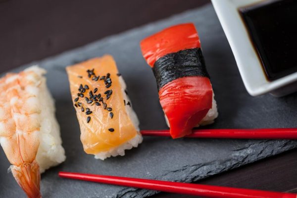 Photo via https://freerangestock.com/photos/152736/a-close-up-of-sushi.html   under the Creative Common Licenses


