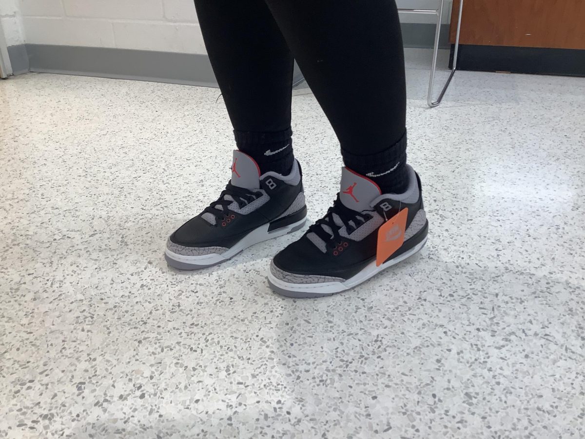 Milania Houston shows off her Black Cement 3's last Friday