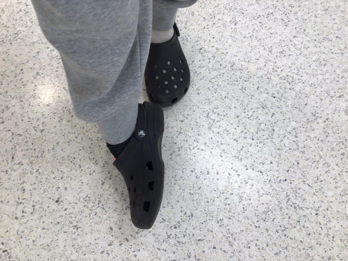 This weeks Shoe of the Week features 7th grader, Zionah Threadgill.Threadgill said she loves her black Crocs because” they are very comfortable, they are cute,and you can put them in sports mode.” 

