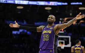 LeBron James after winning with the Los Angeles Lakers