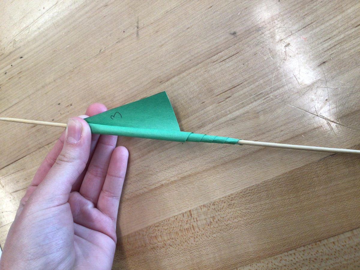 Step 12:
When cut out, wrap it around the skewer and glue the end

Hand Model: Adrianna Boniela