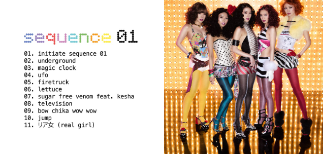 F5ve posing for a picture and the track list of Sequence 01 by F5ve.
Photo altered by Alyssa Linko