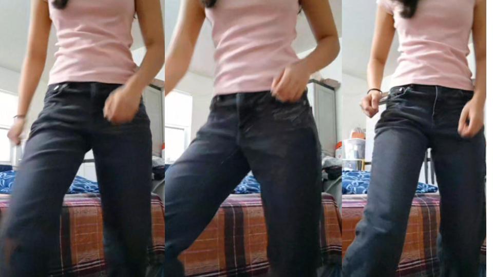 Krina Patel demonstrates her victory dance.