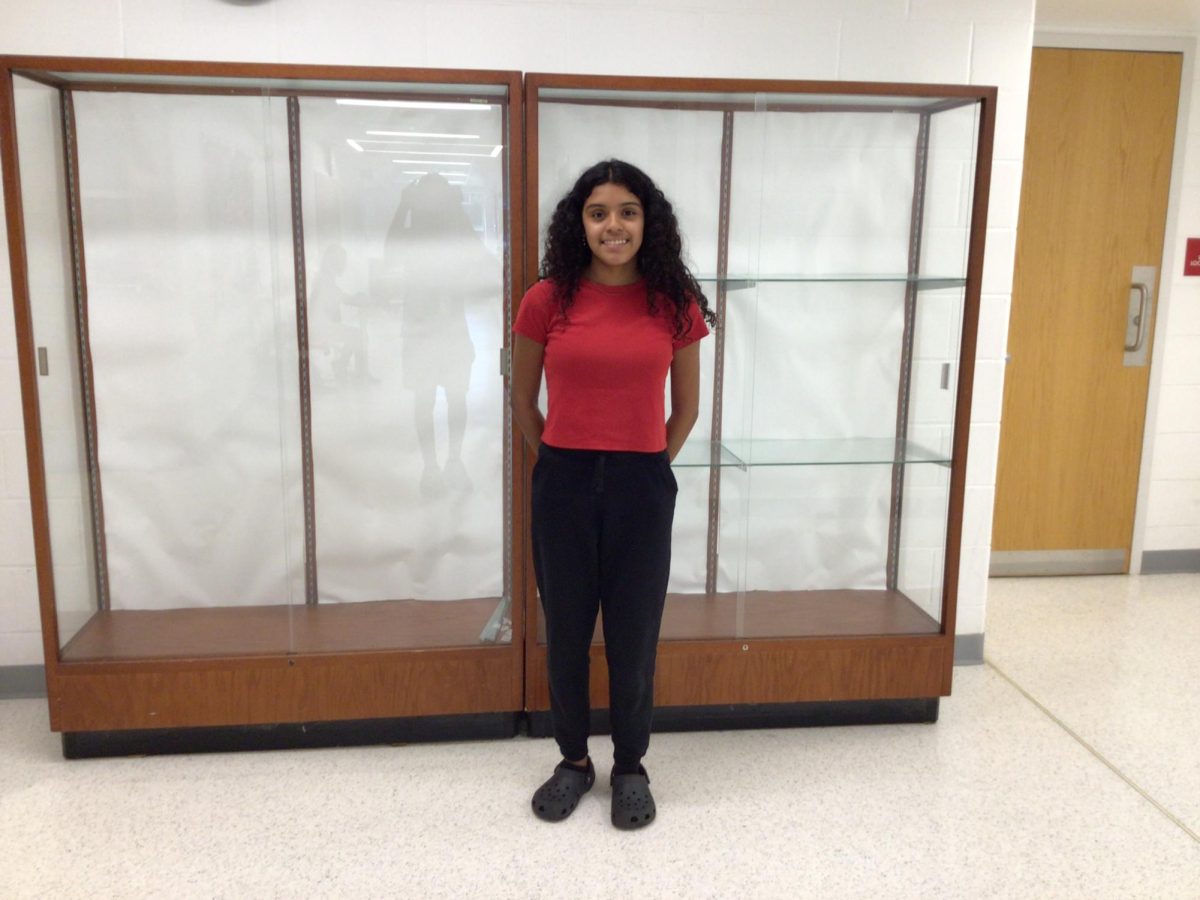 Alyssa Alvarado stands outside of the Gym.