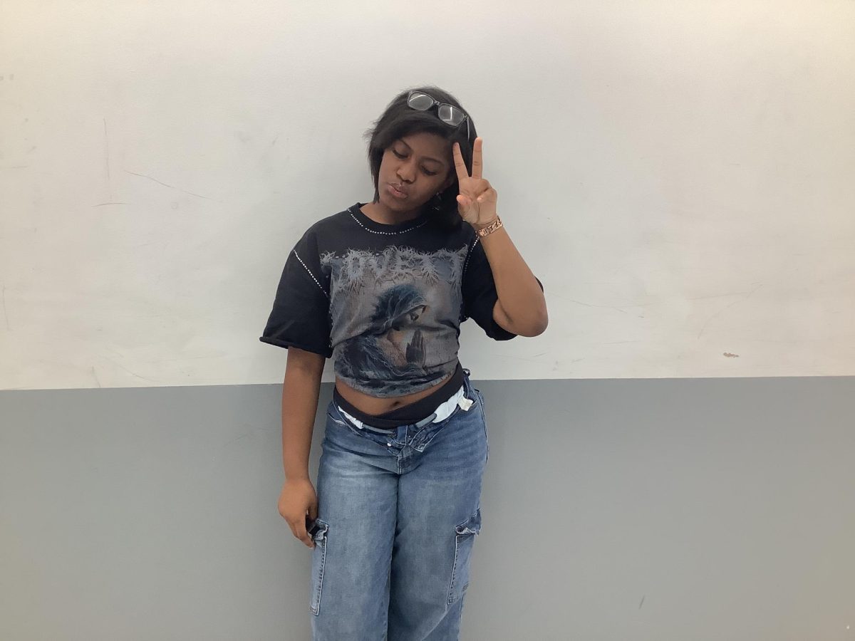 Makayla-Joy Mckoy poses for fashion inspiration at WMS.