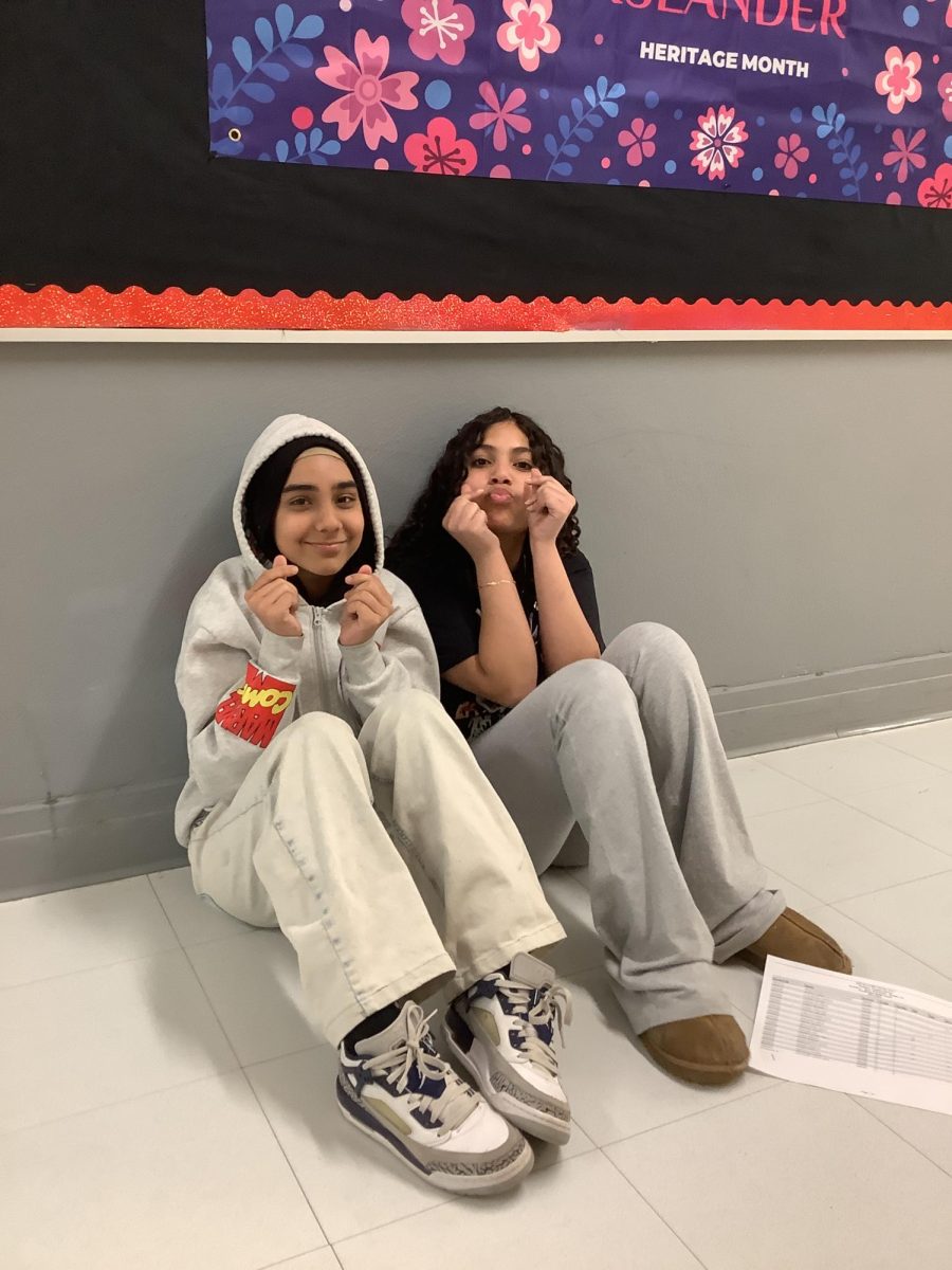 Nawal Sattar and her friend posing for a photo.