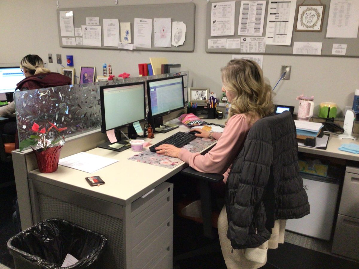 This is Mrs. Covino, a secretary at WMS, is one of many unsung heroes at WMS 
